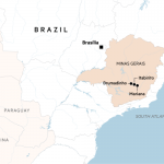 Mapa de Minas Gerais en Brasil