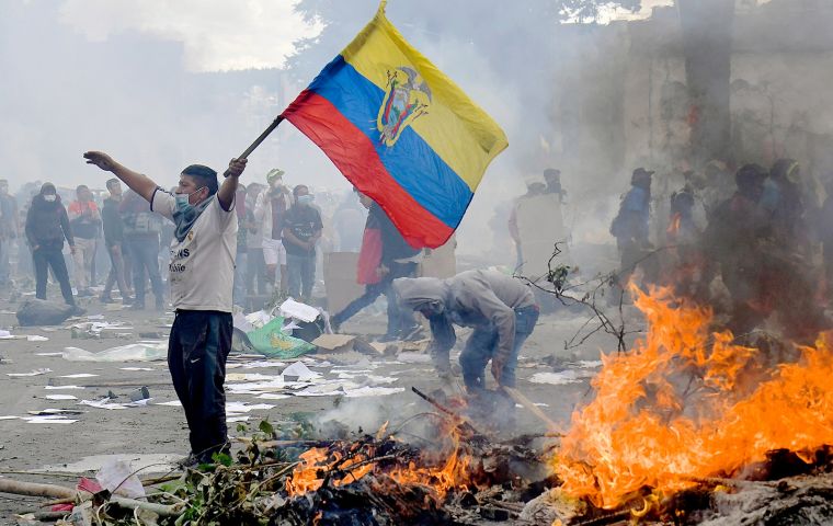 Ecuador vive en estado de excepción desde el 18 de octubre