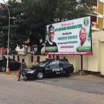 La policía acordona al partido gobernante y la secretaría nacional de APC en Abuja por temor a las protestas de los miembros agraviados.