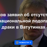 Peskov dijo que no hay antecedentes interétnicos en la lucha en Vatutinki.