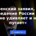 Zelensky dijo que el comportamiento de Rusia "no lo sorprende ni lo asusta"