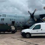 Las dosis serán transportadas en un avión Hércules C-130 de la Fuerza Aérea Argentina.