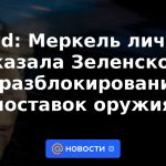 Bild: Merkel se negó personalmente a Zelensky a desbloquear el suministro de armas