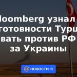 Bloomberg se enteró de la falta de voluntad de Turquía para luchar contra Rusia debido a Ucrania