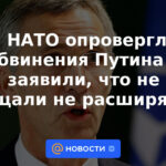 La OTAN negó las acusaciones de Putin y dijo que no prometía no expandirse