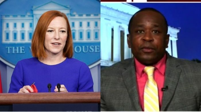 Reportero africano confronta a Jen Psaki por la prohibición de viajar COVID 'racista' de Biden