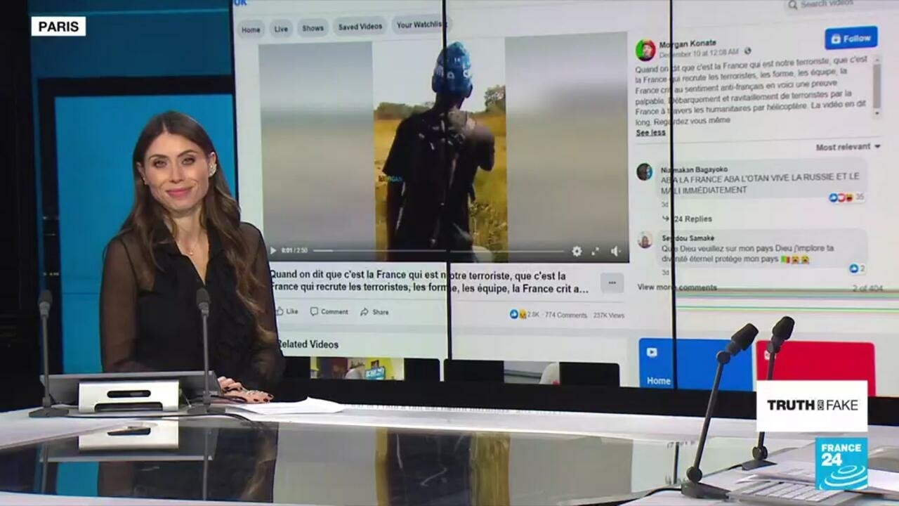 Una publicación de Facebook acusa al ejército francés de abastecer a terroristas en Mali