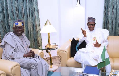 2023: Exgobernador de Lagos, Tinubu se reúne con Buhari en Aso Villa