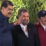 Daniel Ortega, con los presidentes venezolano y cubano Maduro y Díaz-Canel y el funcionario iraní Mohsen Rezai
