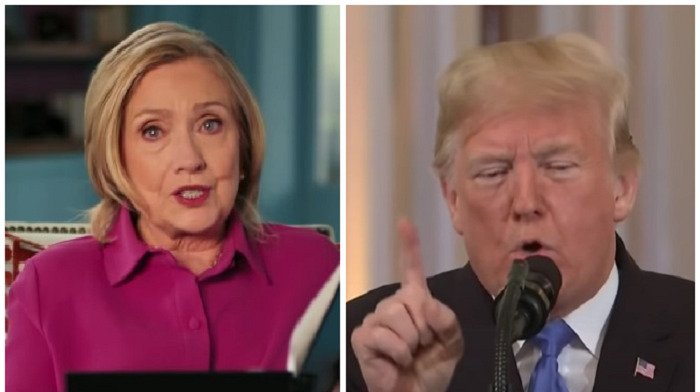 Donald Trump critica a Hillary después de que ella se ríe de las acusaciones que su campaña pagó para 'espiarlo'