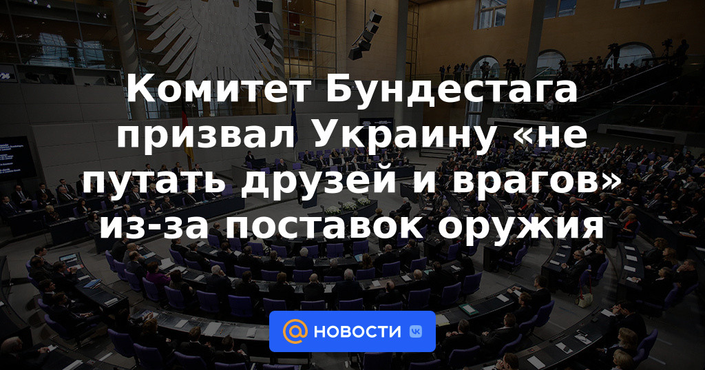 El Comité del Bundestag llamó a Ucrania a "no confundir a amigos y enemigos" por el suministro de armas