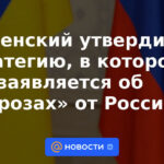 Zelensky aprobó una estrategia que declara "amenazas" de Rusia