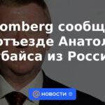 Bloomberg anunció la salida de Anatoly Chubais de Rusia