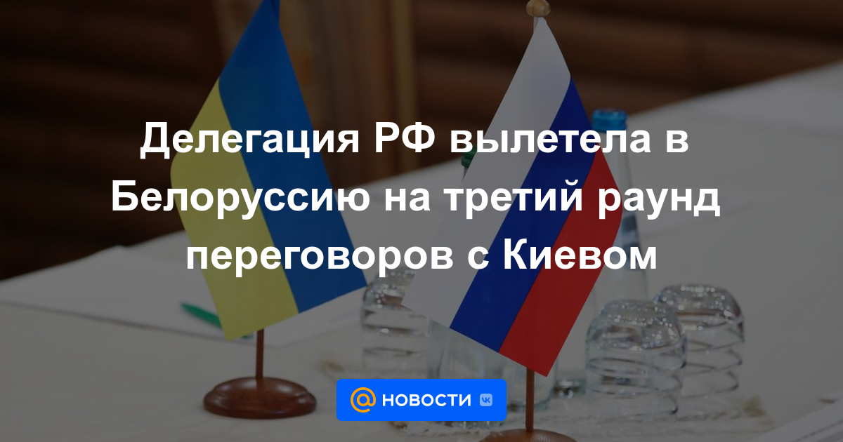 La delegación de la Federación Rusa voló a Bielorrusia para la tercera ronda de negociaciones con Kiev