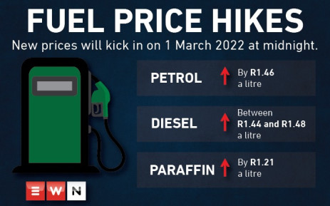 Los sudafricanos se preparan para costos más altos a medida que se disparan los precios récord del combustible