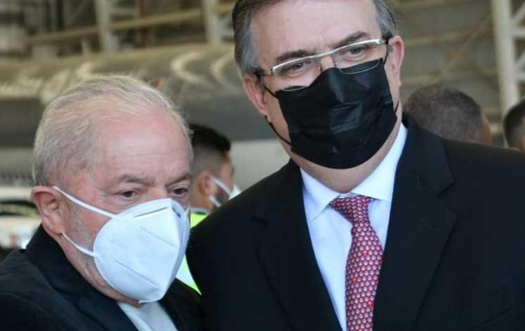 Lula, “gran amigo de México y de la causa de la justicia”, dijo Ebrard.