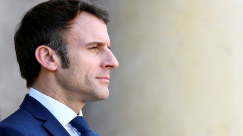 Macron en el Palacio del Elíseo de París el 28 de febrero.