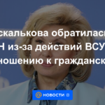 Moskalkova apeló a la ONU por las acciones de las Fuerzas Armadas de Ucrania en relación con los civiles.