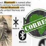 ¡Es cierto!  La tecnología Bluetooth lleva el nombre del rey vikingo Harald Blåtand