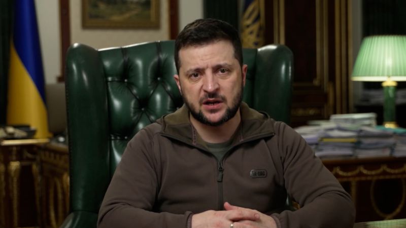 El presidente de Ucrania, Volodymyr Zelensky.