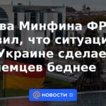 El jefe del Ministerio de Finanzas alemán dijo que la situación en Ucrania empobrecerá a los alemanes.