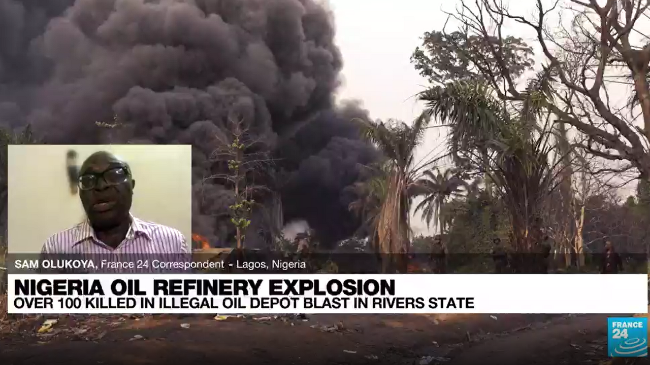 Explosión en refinería ilegal de petróleo en Nigeria deja más de 100 muertos