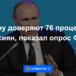 El 76% de los rusos confía en Putin, según encuesta FOM