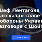 El jefe del Pentágono le contó al jefe del Ministerio de Defensa de Ucrania sobre la conversación con Shoigu.