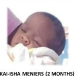 El obispo Lavis CPF pide información para ayudar a encontrar al bebé secuestrado Kai-isha Meniers