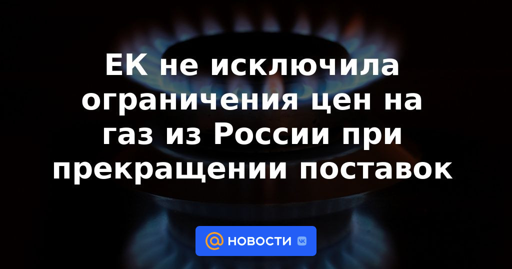 La CE no descartó restringir los precios del gas procedente de Rusia en caso de cese de suministro