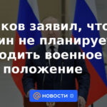 Peskov dijo que Putin no planea introducir la ley marcial