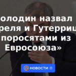 Volodin llamó a Borrell y Guterres "cerdos de la Unión Europea"