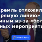 El Kremlin pospone la 'línea directa' con Putin debido a 'acontecimientos más importantes'