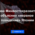 El titular del Ministerio para el Desarrollo del Lejano Oriente explicó el "comportamiento nervioso" de Japón