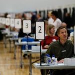 Los votantes daneses emitieron sus votos en un colegio electoral en Viborg el miércoles.