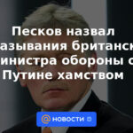 Peskov calificó las declaraciones del Ministro de Defensa británico sobre la rudeza de Putin