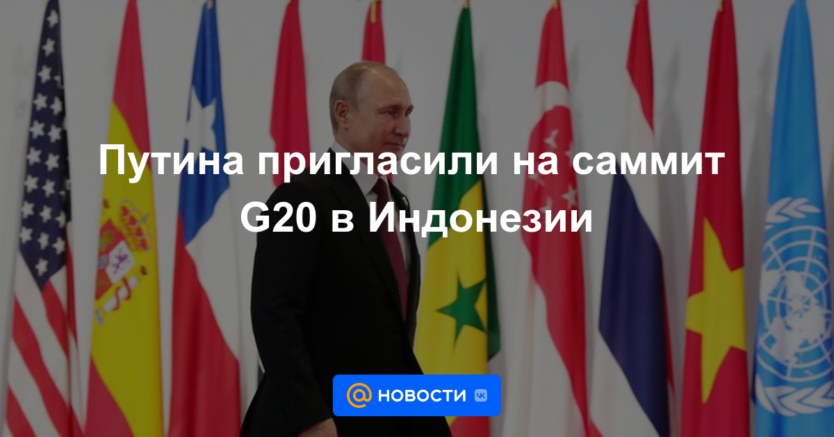 Putin invitado a la cumbre del G20 en Indonesia
