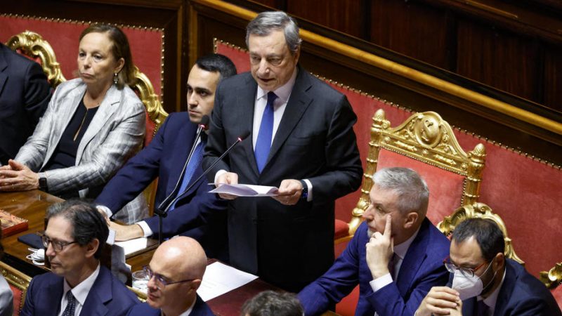 Draghi de Italia pide un "nuevo pacto" para que la coalición sobreviva