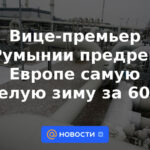 El viceprimer ministro de Rumanía pronosticó el invierno más duro de Europa en 60 años