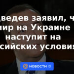 Medvedev dijo que la paz en Ucrania vendrá en términos rusos