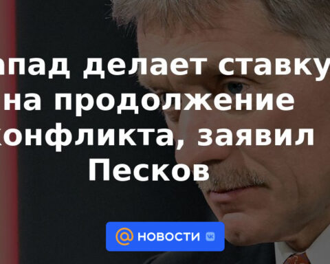 Occidente apuesta por la continuación del conflicto, dijo Peskov
