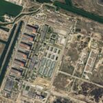 El 13 de agosto se ve una imagen satelital de la planta de energía nuclear Zaporizhzhia en Enerhodar, Ucrania.