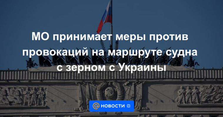 El Ministerio de Defensa toma medidas contra las provocaciones en la ruta de un barco con grano de Ucrania