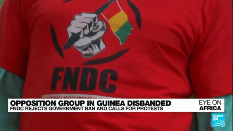 El grupo opositor guineano FNDC ataca al gobierno de transición designado por los militares