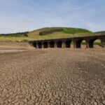 El embalse de Woodhead en Longdendale, Inglaterra, el 19 de julio.