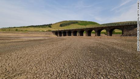 El embalse de Woodhead en Longdendale, Inglaterra, el 19 de julio.