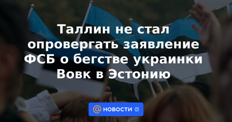 Tallin no refutó la declaración del FSB sobre el vuelo del ucraniano Vovk a Estonia