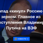 Occidente "arrojó" a Rusia con grano.  Puntos clave del discurso de Vladimir Putin en el Foro Económico Oriental