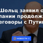 Scholz expresó su deseo de continuar las negociaciones con Putin