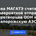 El jefe de la OIEA considera poco probable que las fuerzas de paz de la ONU sean enviadas a la central nuclear de Zaporozhye